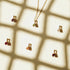Three Claw Mini Amethyst Pendant Charm in Yellow Gold